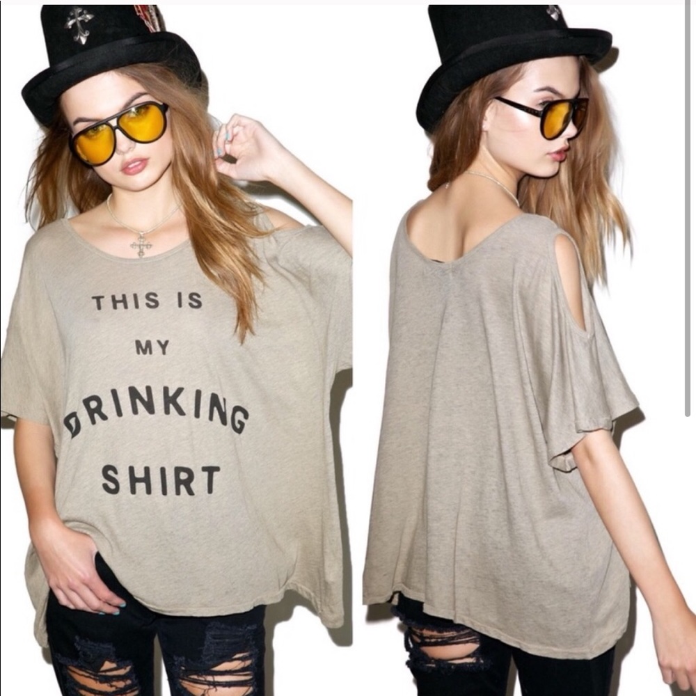 Wildfox || NEW This Is My Drinking Tee Shirt Top